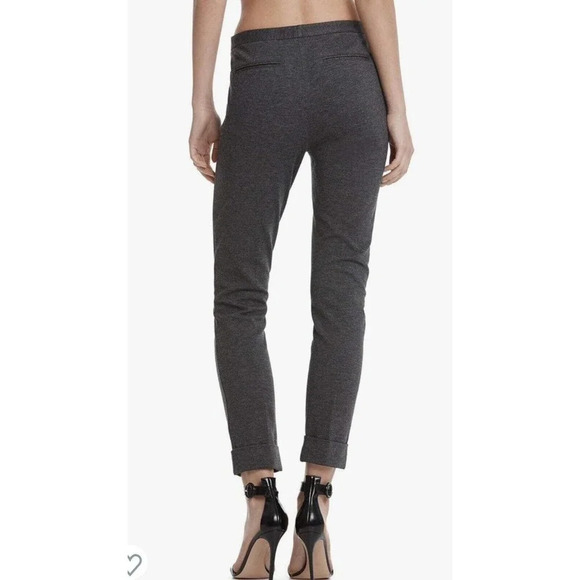 ATM Anthony Thomas Melillo Ponte Slim Pants Sz 4 Gray Mid Rise Cuffed M0348 - Picture 2 of 15
